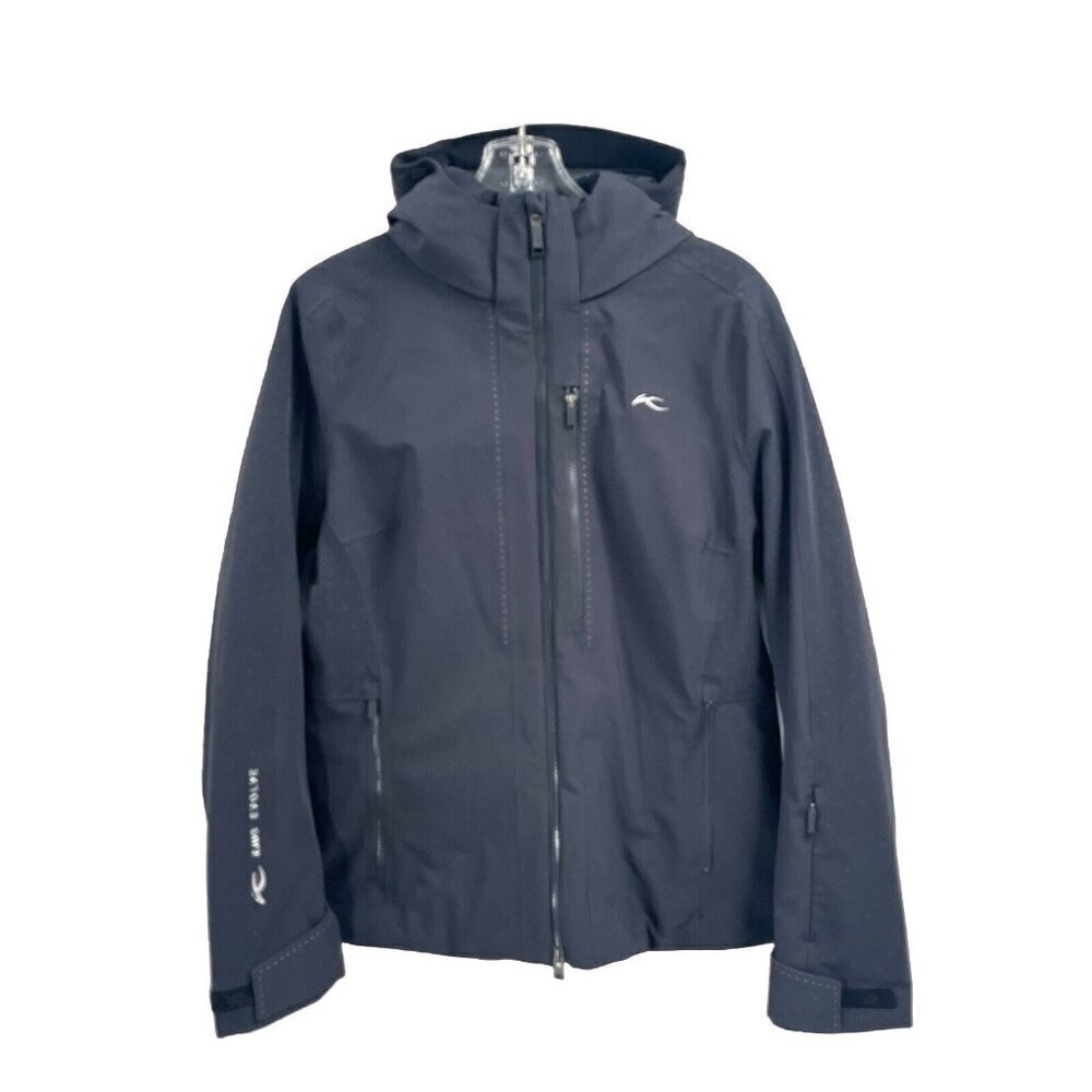 KJUS Evolve Jacket Black Hooded Fast II20 Winter Sz 42 XL Womens Ski Parka